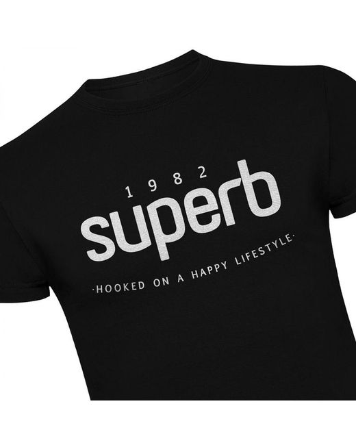 Superb Black Icon Tee Short Sleeve Round Neck T-Shirt for men