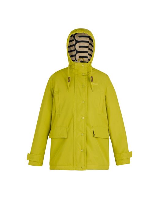 Regatta Yellow Ladies Orla Kiely Plain Mid Length Waterproof Jacket (Antique Moss)