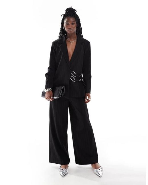 Collusion Black Wide Leg Trouser Co-Rd