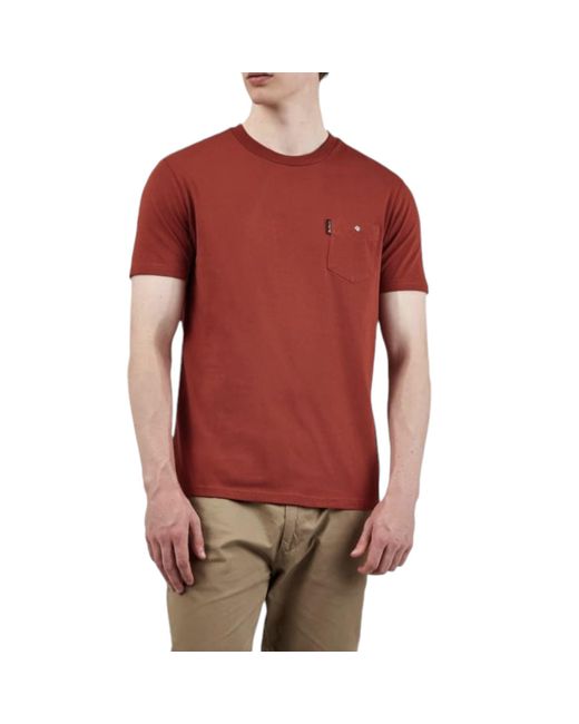 Ben Sherman Red T Shirt Plain Crew Neck Short Sleeve Casual Summer Cotton Tee for men