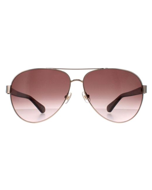 Kate Spade Brown Aviator Gradient Geneva/S Metal