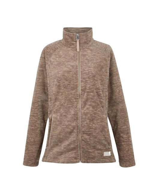 Regatta Brown Ladies Mayse Full Zip Fleece Jacket (Soft)
