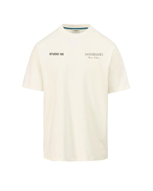 Sandbanks White Riveria T-Shirt Natural for men