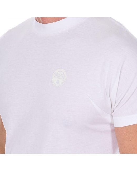 Napapijri White Short Sleeve Round Neck T-Shirt N0Yjae for men