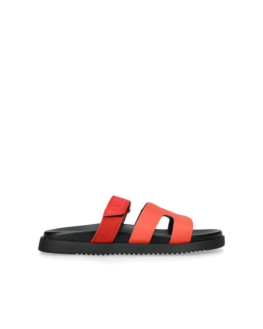 Steve Madden Red Suede Missile Sandals