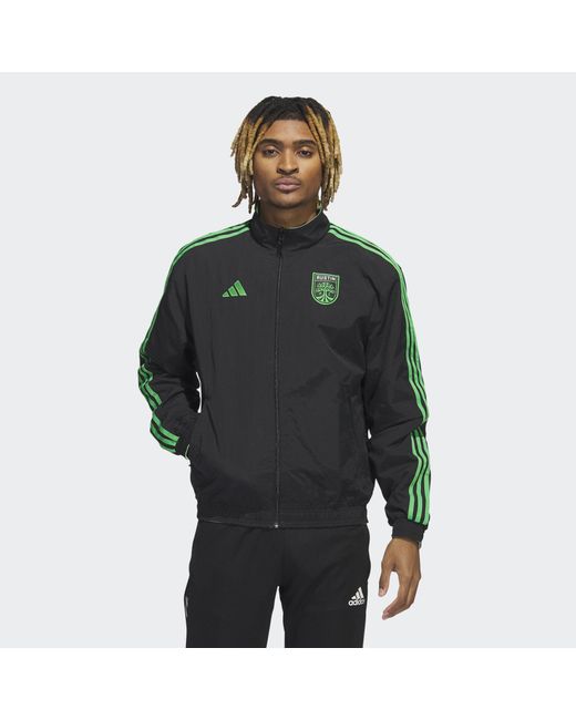 Adidas Originals Green Austin Fc Anthem Jacket for men
