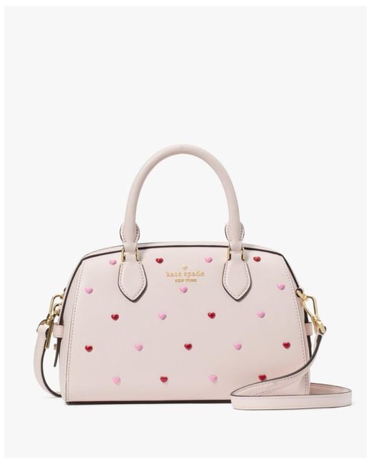 Kate Spade Pink Madison Heart Studs Small Dolly Duffle Crossbody