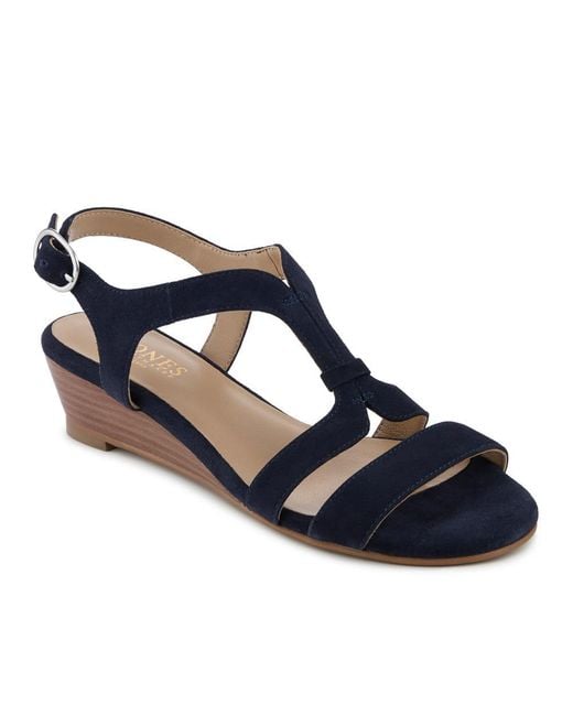 Jones Bootmaker Blue Gravina Leather Slingback Sandals