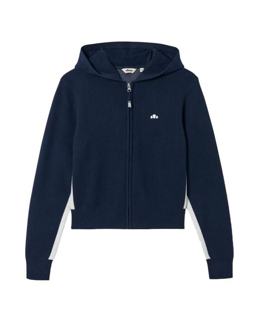 Ellesse Blue Ladies Laneisa Knitted Full Zip Hoodie