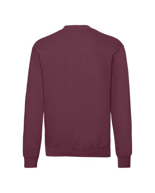 Fruit Of The Loom Purple Classic 80/20 Set-In Sweatshirt () for men