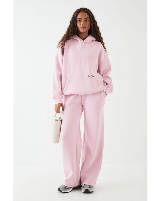 DSGN Studio Pink Script Embroidered Hooded Tracksuit