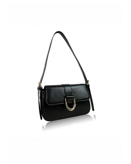 Where's That From Black 'Aloe' Shoulder Bag With Buckle Detail