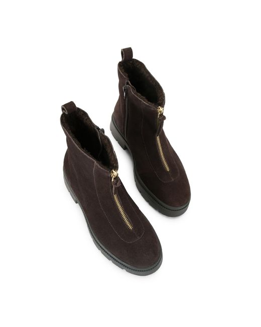 Carvela Kurt Geiger Black Suede Malfa Zip Ankle Boots