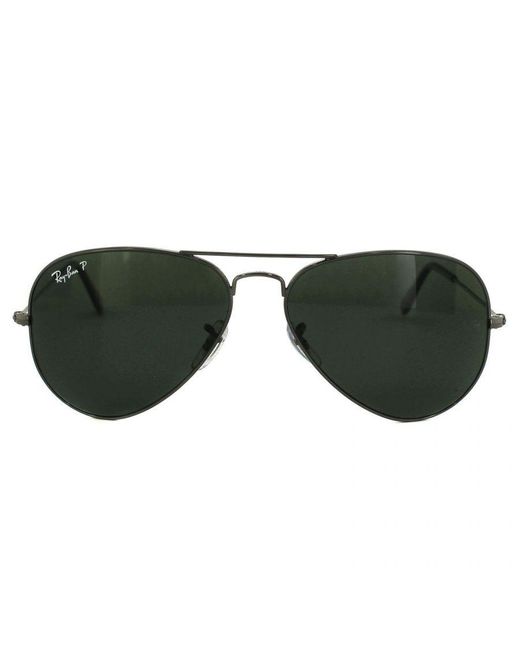Ray-Ban Green Sunglasses Aviator 3025 004/58 Polarized 58Mm