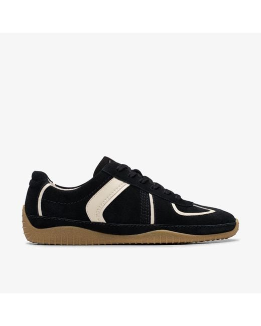 Clarks Black Meridor Lo Combi Sde Trainer