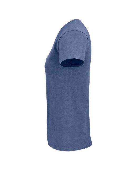 Sol's Blue Ladies Pioneer Organic T-Shirt (Denim)