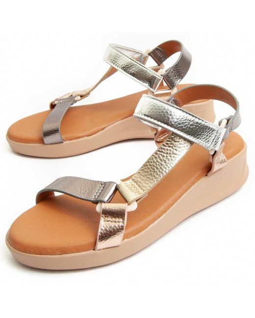 Montevita Hak Sandaal Craig In Goud in het Metallic