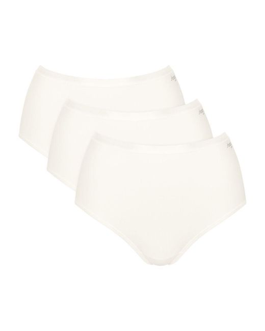 Sloggi White Go Daily Cotton High Waist Briefs (3 Pack)