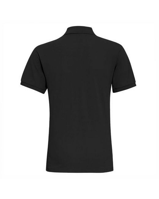 Asquith & Fox Black Plain Short Sleeve Polo Shirt Cotton for men