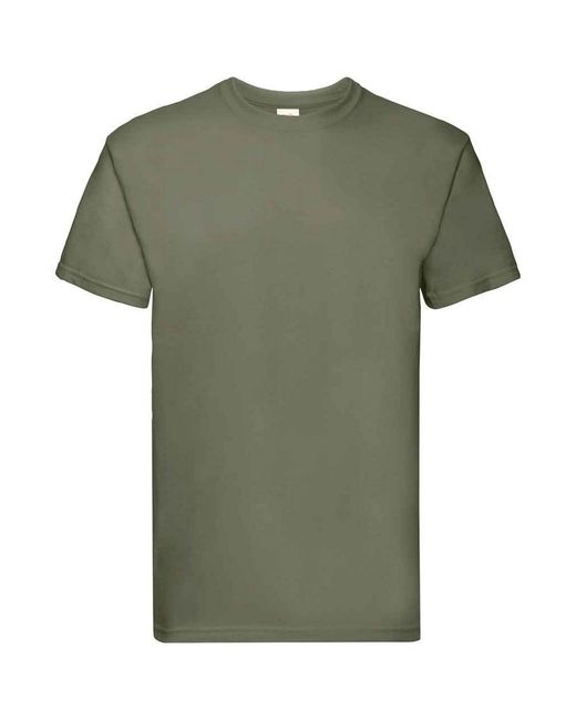 Fruit Of The Loom Green Adult Super Premium Heather T-Shirt (Classic)