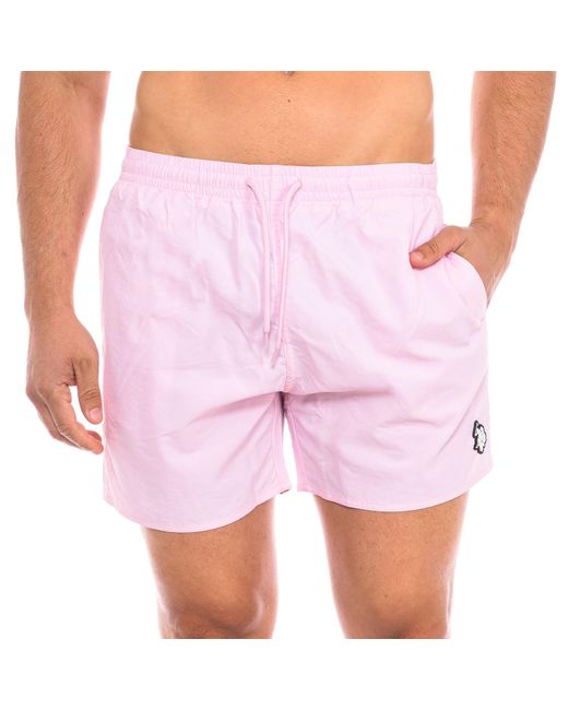 U.S. POLO ASSN. Boxerbadpak 68128 in het Pink voor heren