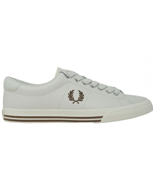 Fred Perry White Underspin Leather Trainers for men