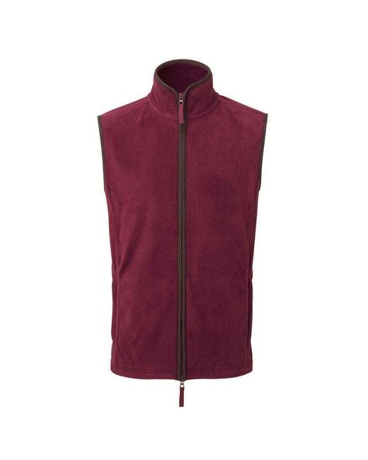 PREMIER Purple Artisan Fleece Gilet for men