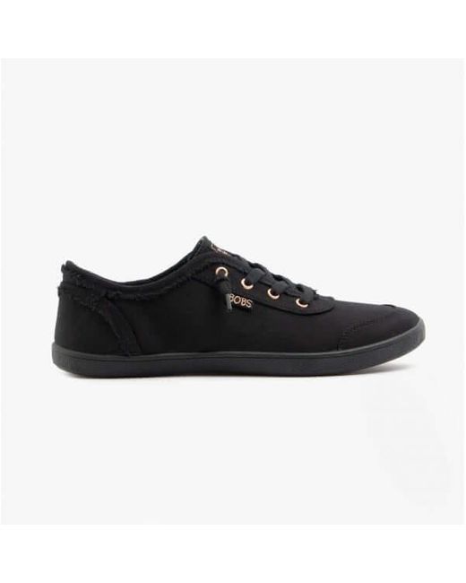 Skechers Black Bobs B Cute Ladies Slip-On Trainers