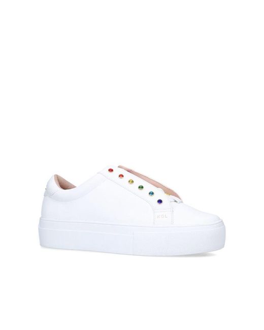Kurt Geiger White Leather Kgl Liviah Sneakers Leather