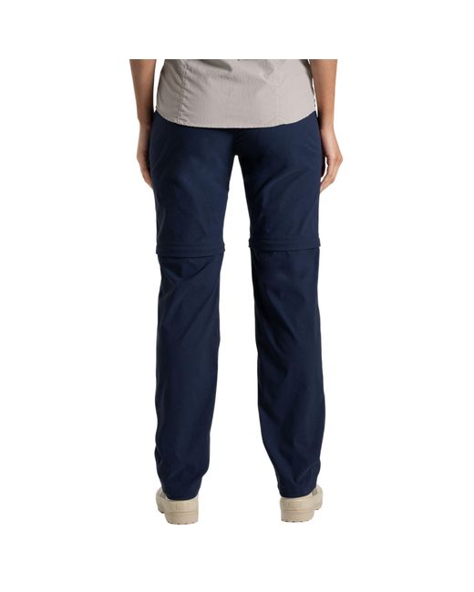 Craghoppers Blue Ladies Pro Iii Nosilife Convertible Trousers