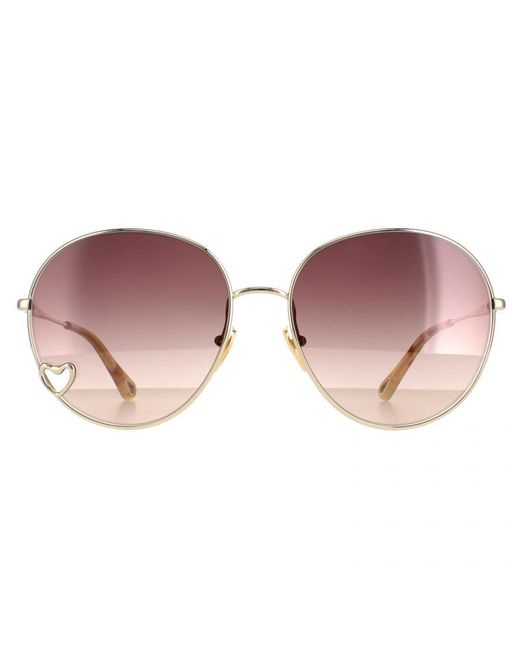 Chloé Pink Chloé Round Gradient Ch0027S Metal (Archived)