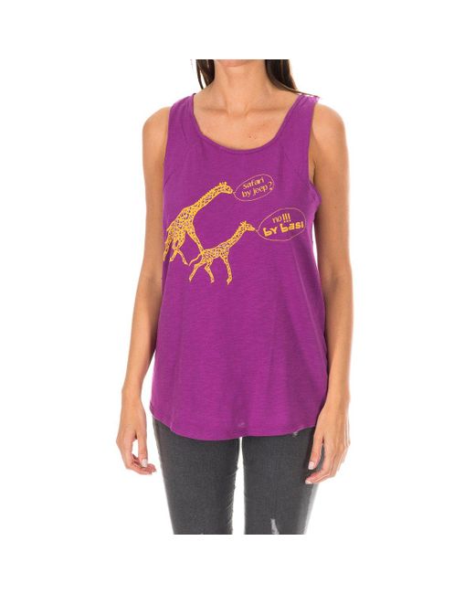 Armand Basi Purple Round Neck Twisted Tank Top Adm0107