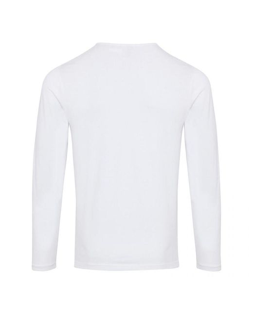 PREMIER White Long John Roll Sleeve Tee