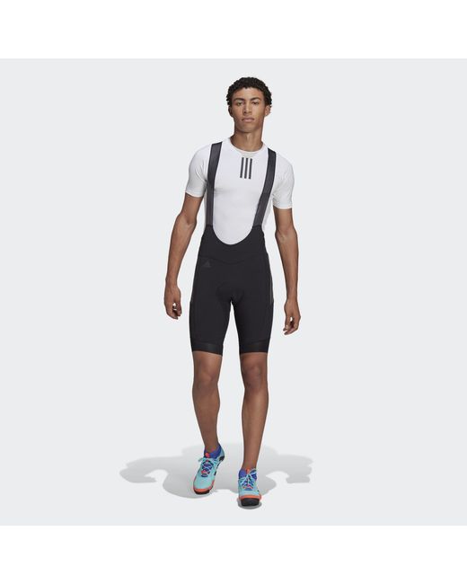 Adidas Originals White The Padded Adiventure Cycling Bib Shorts for men
