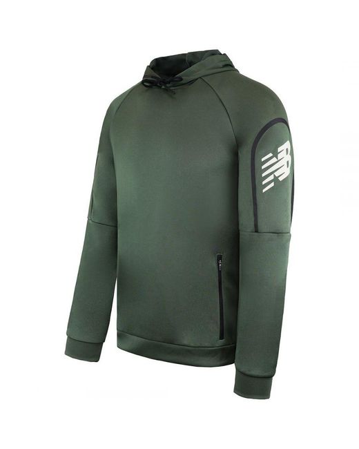New Balance Green Tenacity Training Hoodie for men