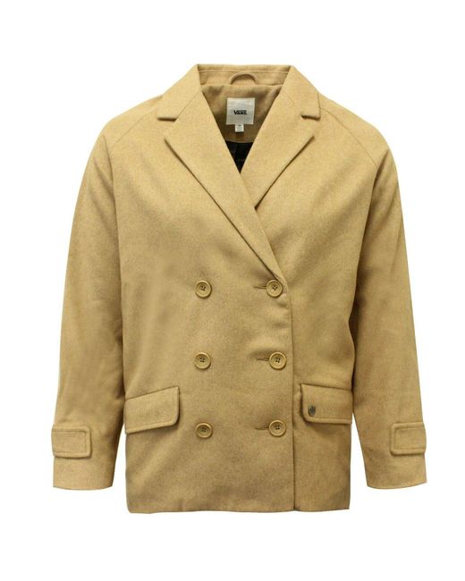 Vans Green G Revival Coat Button Up Winter Blazer Jacket V2Y6Elk A42A Cotton