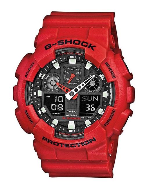 G-Shock Red G-Shock Watch Ga-100B-4Aer for men