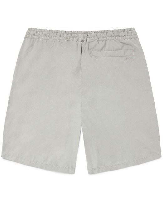 Albam Gray Solid Patterned Tencel Bermuda Shorts for men