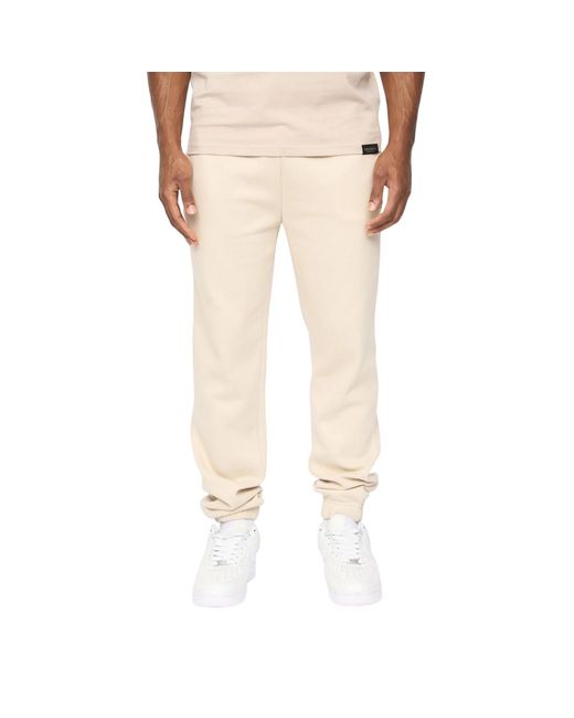 Crosshatch Natural Preece Jogging Bottoms (Light Stone) for men
