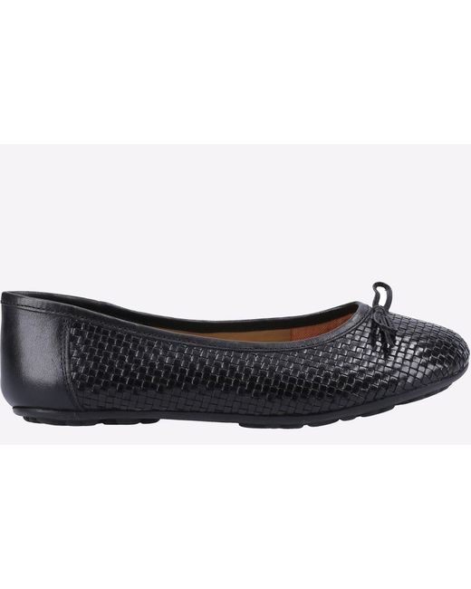 Hush Puppies Black Janelle Woven Ballerina