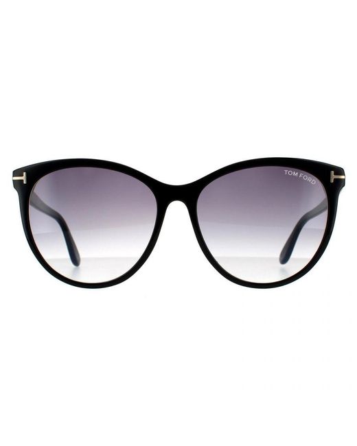 Tom Ford Brown Round Shiny Smoke Gradient Sunglasses