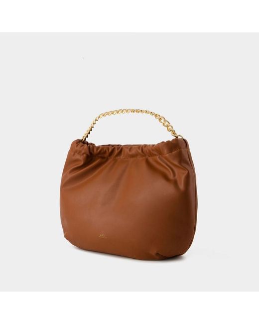 A.P.C. Brown Ninon Chaine Bag