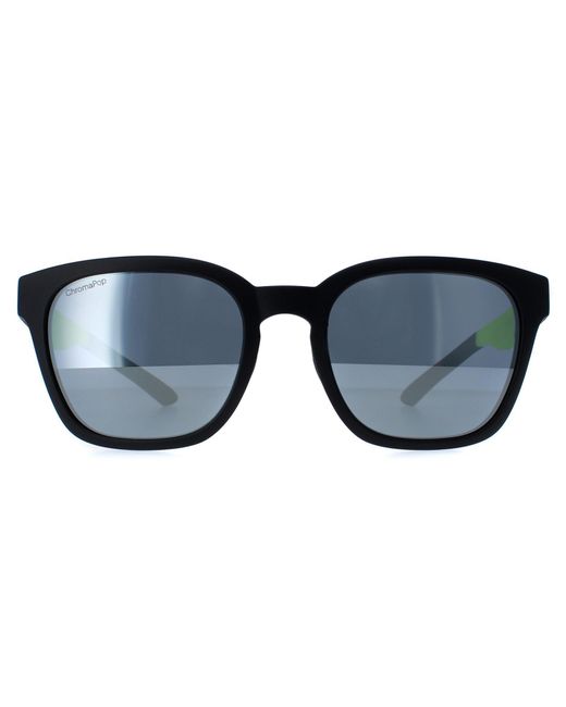Smith Black Square Matte Chromapop Mirror Founder Slim for men