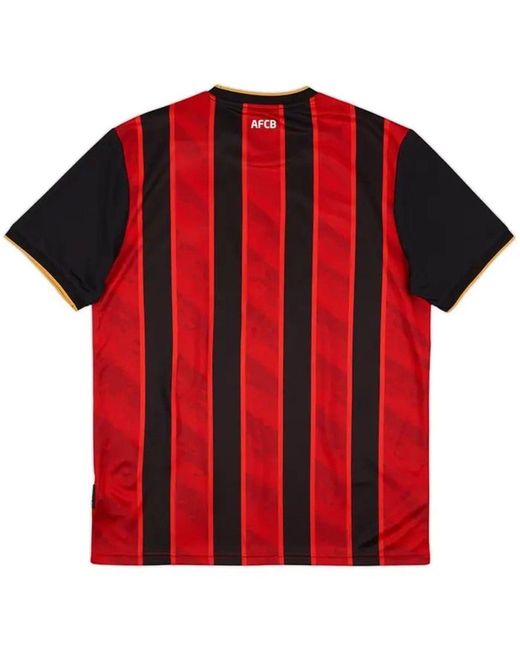 Bournemouth AFC Red Crew Neck Ribbed Collar Short Sleeve Jersey T-Shirt for men