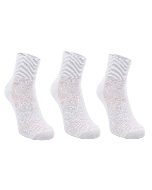 Asics White 3-Pack Easy Quarter Socks for men
