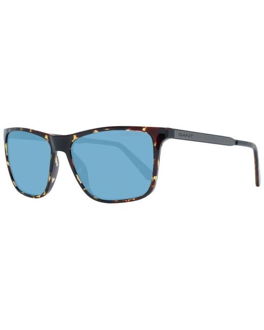Gant Blue Rectangle Sunglasses With Frame And Lenses for men