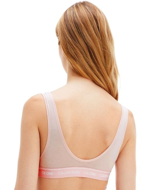 Calvin Klein Pink 000Qf6502E Ck One Recycled Unlined Bralette