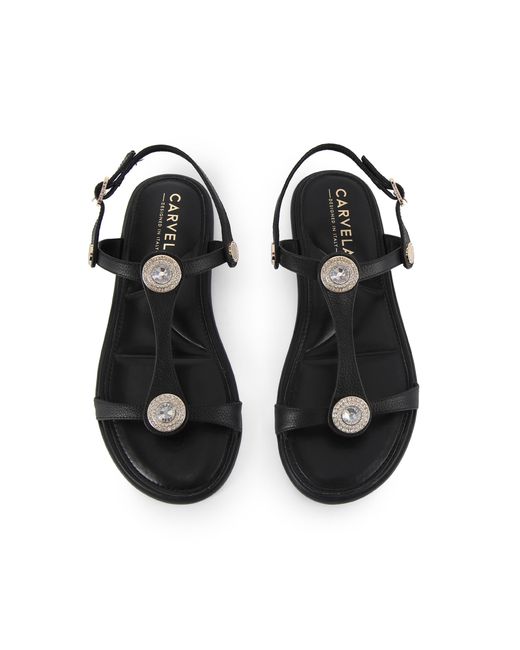 Carvela Kurt Geiger Black Leather Amalia Sandal Sandals