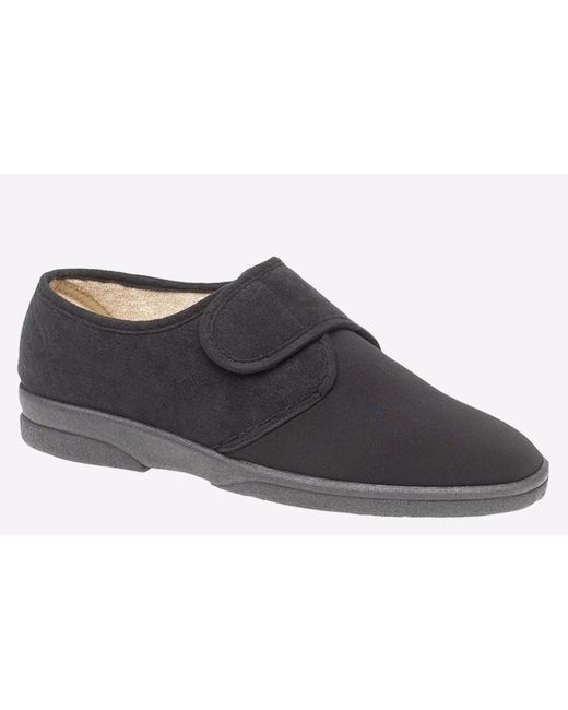 Sleeper Black Arthur Slippers Memory Foam Wide for men