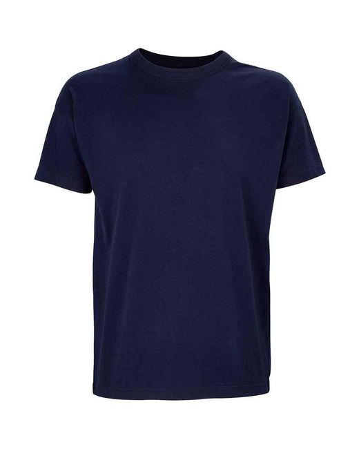 Sol's Blue Boxy Organic Oversized T-Shirt (French) for men